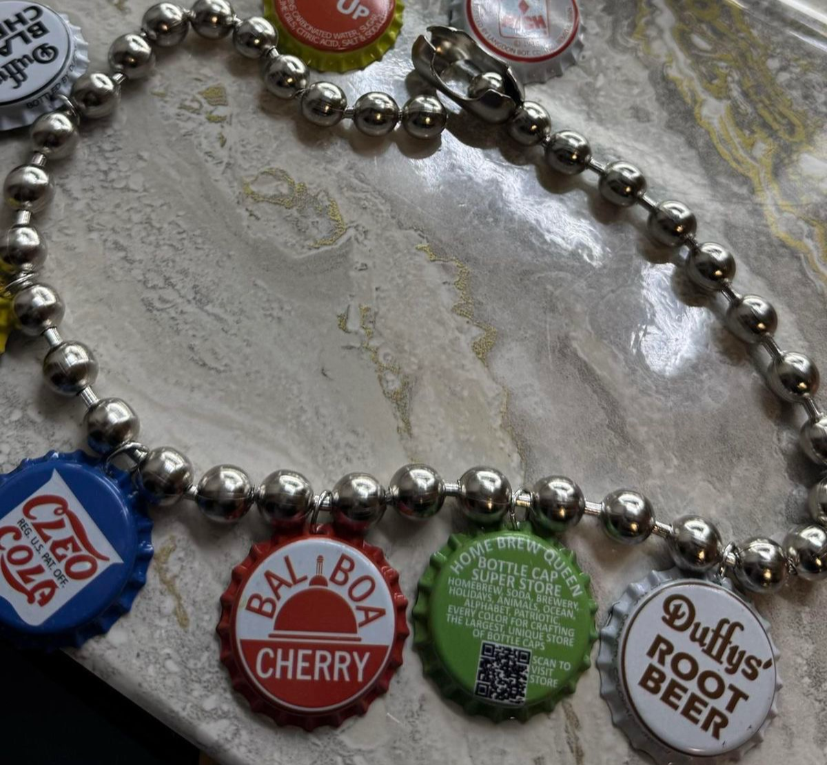 Vintage bottle cap necklace